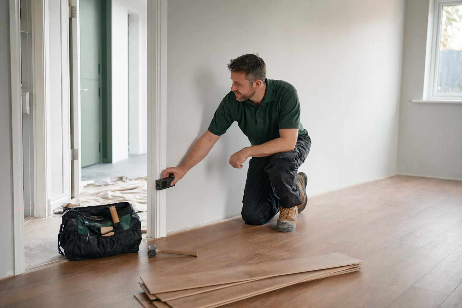 New floor installation
